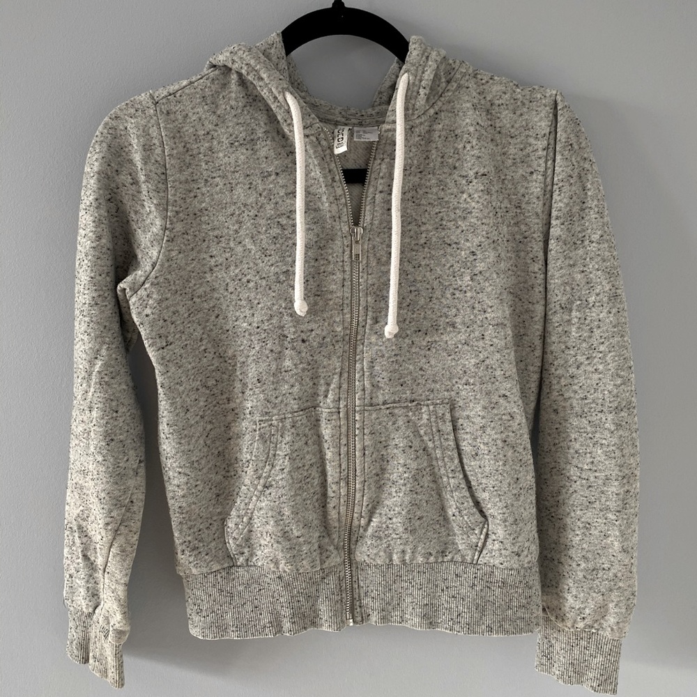 H&M Grey Heather Zip-Up Hoodie